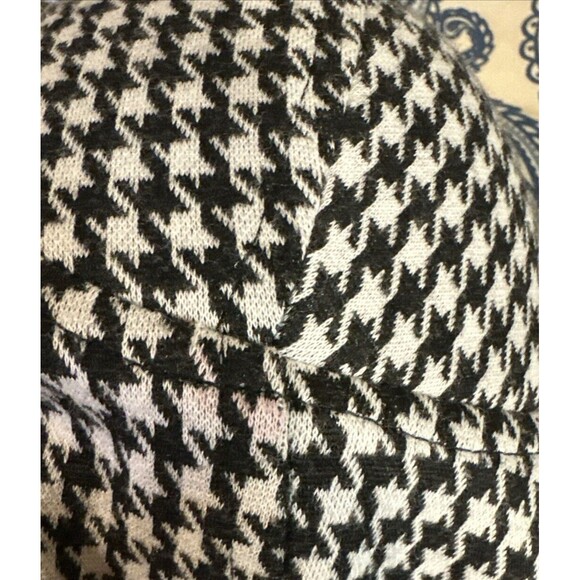 haute monde top L Bustier Black White houndstooth pattern crop strappy retro 90s - Picture 15 of 15